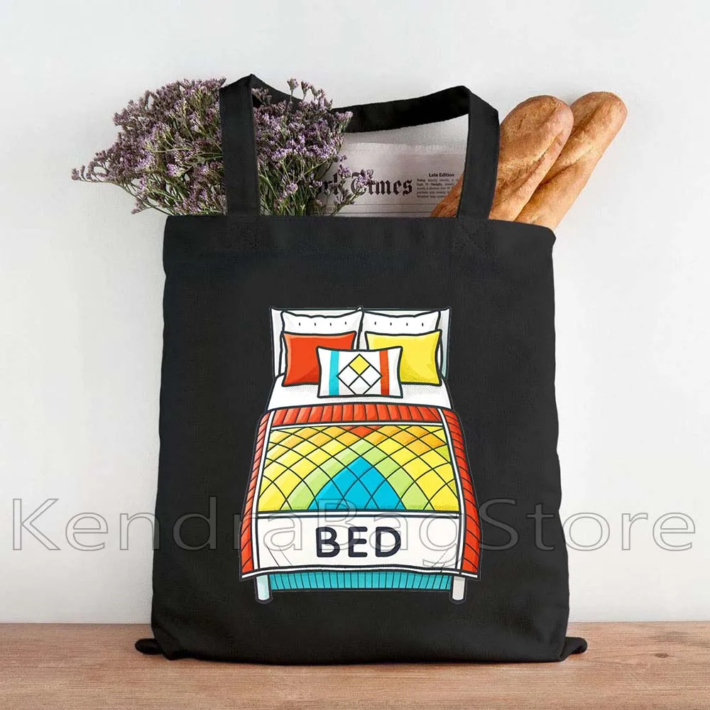 Colorful Cute Bed Print Canvas Tote Bag,Casual Shopping Bag, Upgraded Strap, Reusable Fashionable Shoulder Bag for Men and Women
Colorful Cute Bed Print Canvas Tote Bag,Casual Shopping Bag, Upgraded Strap, Reusable Fashionable Shoulder Bag for Men and Women