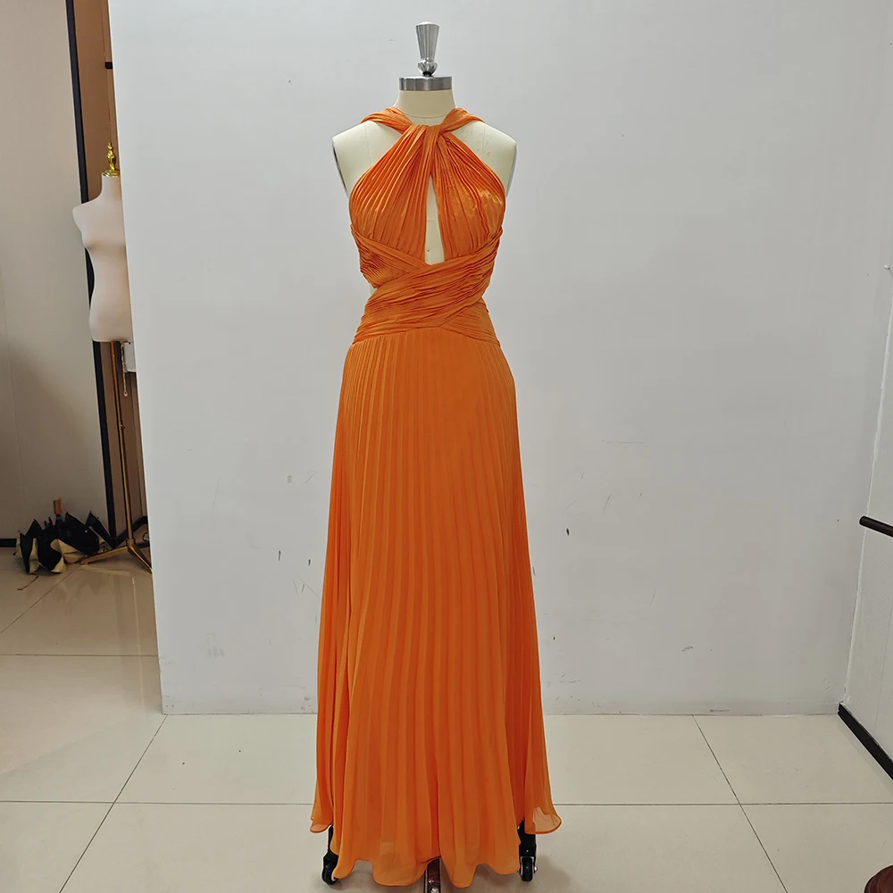 Elegant Formal Evening Dresses Fashion O-Neck Sleeveless Pleat Backless Draped Gowns Special Occasion Floor Length Long Dress
Elegant Formal Evening Dresses Fashion O-Neck Sleeveless Pleat Backless Draped Gowns Special Occasion Floor Length Long Dress