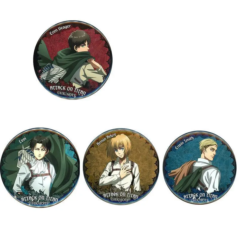 Атака Титанов, значки аниме, Леви Акерман, Микаса Акерман, Эрен Йегер, металлическая брошь на булавке, коллекционные товары
Атака Титанов, значки аниме, Леви Акерман, Микаса Акерман, Эрен Йегер, металлическая брошь на булавке, коллекционные товары