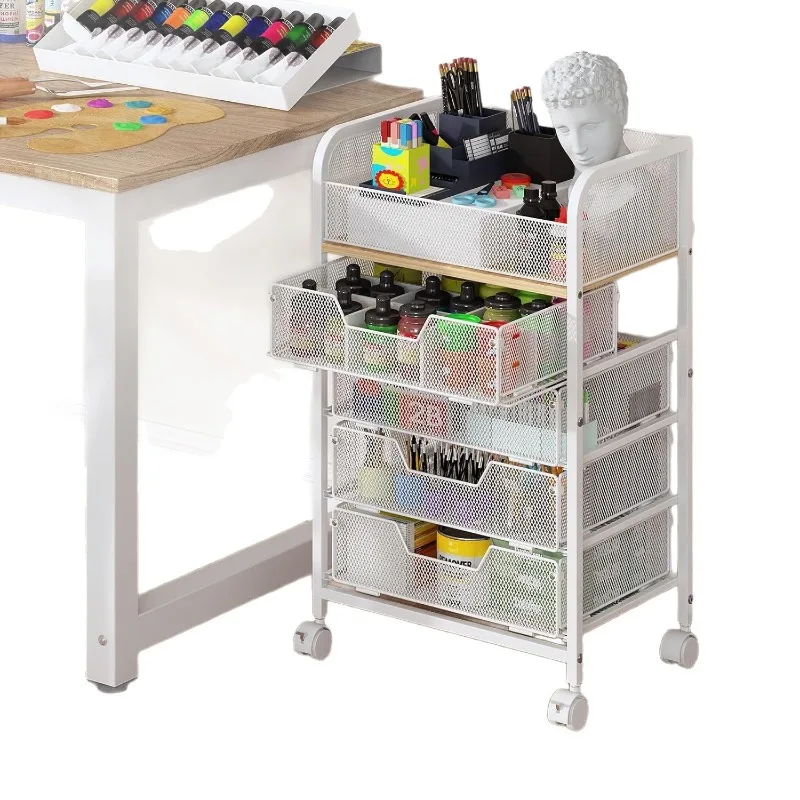 Five-tier wheeled cosmetic cart with drawers, lockable wheels, rolling mobile dressing room
Five-tier wheeled cosmetic cart with drawers, lockable wheels, rolling mobile dressing room