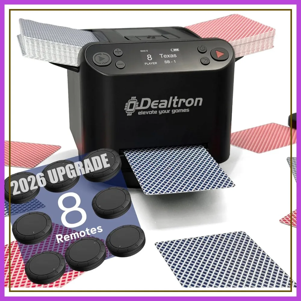 All-in-One Automatic Card Shuffler & Dealer, Programmable, 2 Deck, 360° Rotation, Ultra Quiet, Rechargeable, for 12 Players
All-in-One Automatic Card Shuffler & Dealer, Programmable, 2 Deck, 360° Rotation, Ultra Quiet, Rechargeable, for 12 Players