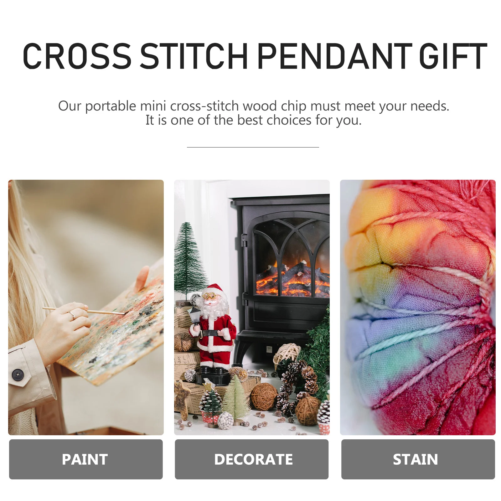 5Pcs Mini Cross Stitch Wood Chips Sturdy Wooden DIY Gift Pendant Lightweight Portable Craft Accessories for Decoration
5Pcs Mini Cross Stitch Wood Chips Sturdy Wooden DIY Gift Pendant Lightweight Portable Craft Accessories for Decoration