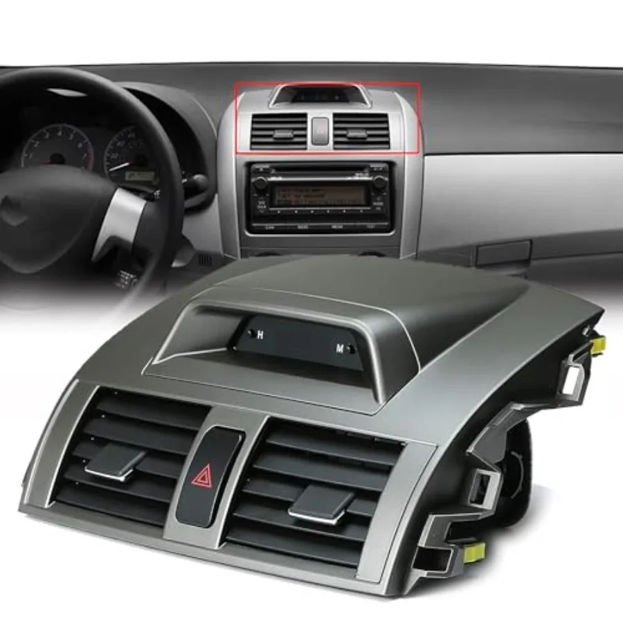 Center Dash A/C Outlet Air Vent Panel Dasboard with Clock Compatible with Toyota Corolla 2009-2013, AC Vent Trim Bezel Frame Co
Center Dash A/C Outlet Air Vent Panel Dasboard with Clock Compatible with Toyota Corolla 2009-2013, AC Vent Trim Bezel Frame Co