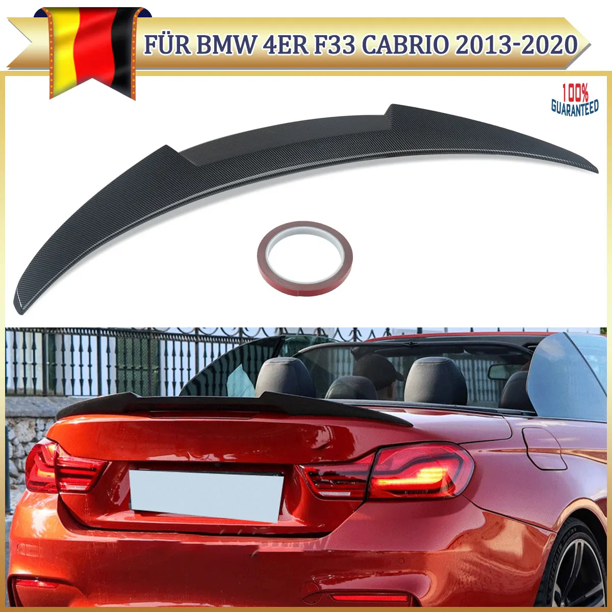 SAIQINGSP Carbon Fiber Look ABS Rear Wing Trunk Spoiler Lip For BMW 4 Series F33 Convertible 2014-2020 Rear Tail Wing Body Kit
SAIQINGSP Carbon Fiber Look ABS Rear Wing Trunk Spoiler Lip For BMW 4 Series F33 Convertible 2014-2020 Rear Tail Wing Body Kit