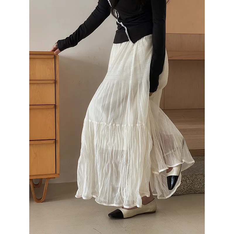 2026 Ретро плиссированная сетчатая юбка-торт Осенняя макси-юбка трапециевидной формы
2026 Ретро плиссированная сетчатая юбка-торт Осенняя макси-юбка трапециевидной формы