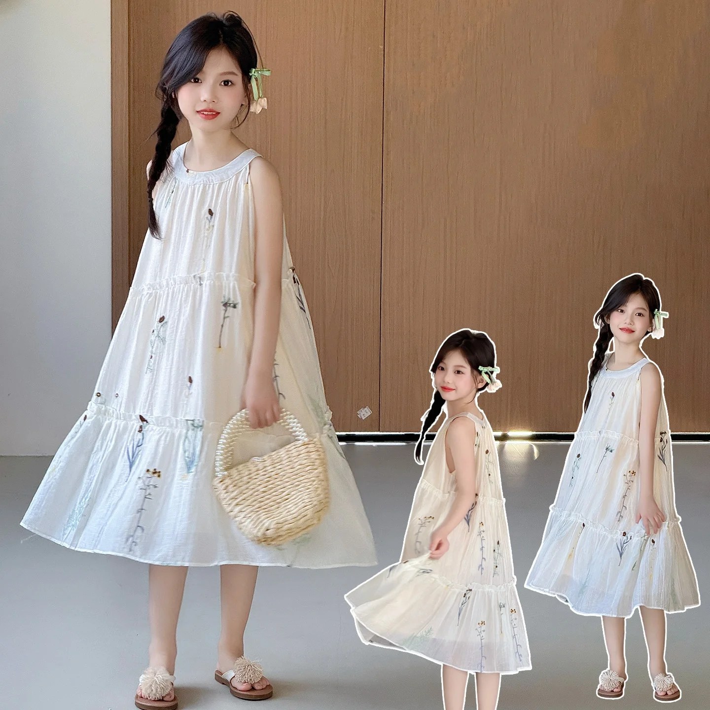 Baby Girls Beach Dresses Size 6-14Y Kids Casual Mid-Calf Dress With Off-Shoulder Teen Girl Hawaii Style A-Line Floral Sundress
Baby Girls Beach Dresses Size 6-14Y Kids Casual Mid-Calf Dress With Off-Shoulder Teen Girl Hawaii Style A-Line Floral Sundress