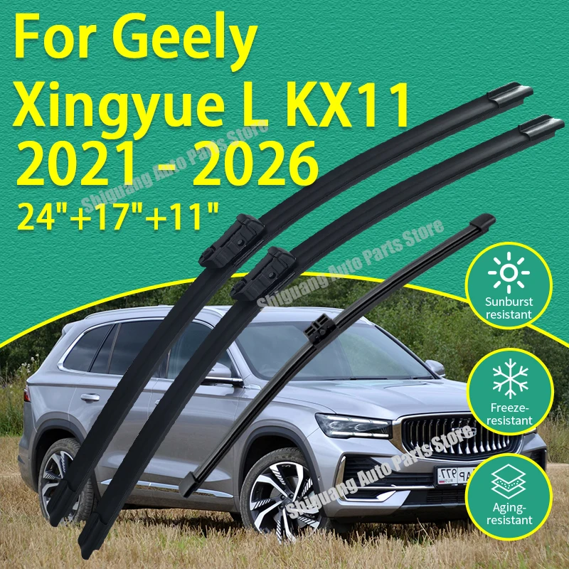 Front Rear Silicone Coating Wipers for Geely Xingyue L KX11 2021 - 2026 Car Wiper Windshield Windscreen Blades Accessories 2022
Front Rear Silicone Coating Wipers for Geely Xingyue L KX11 2021 - 2026 Car Wiper Windshield Windscreen Blades Accessories 2022