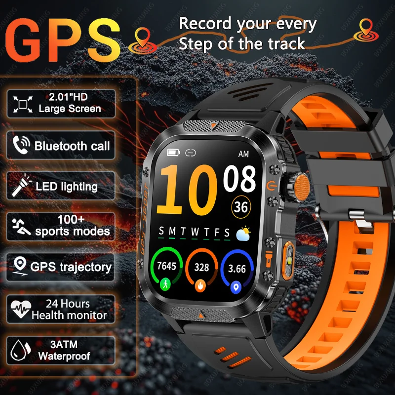 2026 New Military Outdoor GPS Smart Watch Men 3ATM Waterproof Compass GPS Heart rate Bluetooth Call Sports SmartWatch Flashlight
2026 New Military Outdoor GPS Smart Watch Men 3ATM Waterproof Compass GPS Heart rate Bluetooth Call Sports SmartWatch Flashlight