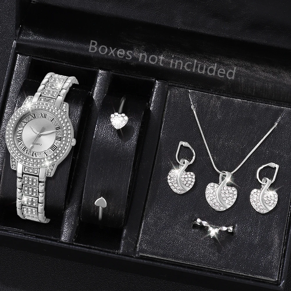 6PCS Women Watch Luxury Elegant Alloy Watch Crystal Wristwatch For Ladies Gift Quartz Watch Alloy Rhinestone Bracelet Montre
6PCS Women Watch Luxury Elegant Alloy Watch Crystal Wristwatch For Ladies Gift Quartz Watch Alloy Rhinestone Bracelet Montre