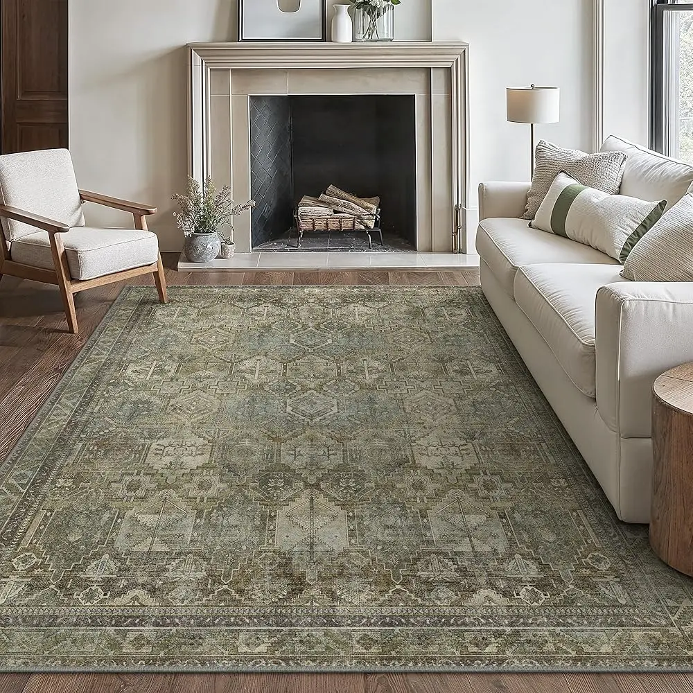 Washable Rug 3X5 Area Rug For Living Room Bedroom Dining, Washable Vintage Print Carpet, Ultra-Thin Chenille Low Pile
Washable Rug 3X5 Area Rug For Living Room Bedroom Dining, Washable Vintage Print Carpet, Ultra-Thin Chenille Low Pile