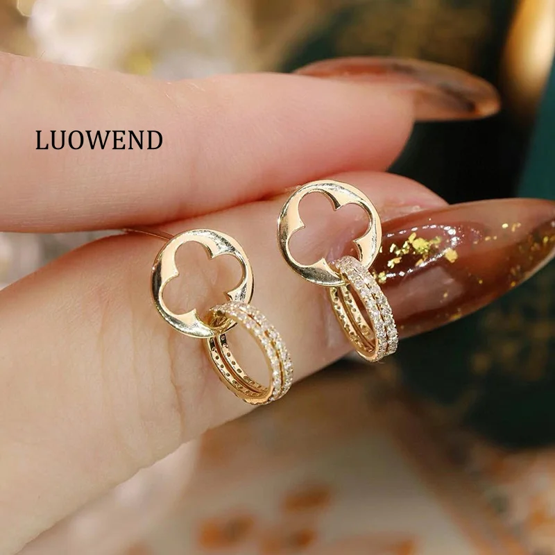 Серьги LUOWEND из 100% желтого золота 18 карат, элегантный модный стиль, серьги-гвоздики с настоящими натуральными бриллиантами 0,36 карата для женщин, высокие ювелирные изделия
Серьги LUOWEND из 100% желтого золота 18 карат, элегантный модный стиль, серьги-гвоздики с настоящими натуральными бриллиантами 0,36 карата для женщин, высокие ювелирные изделия