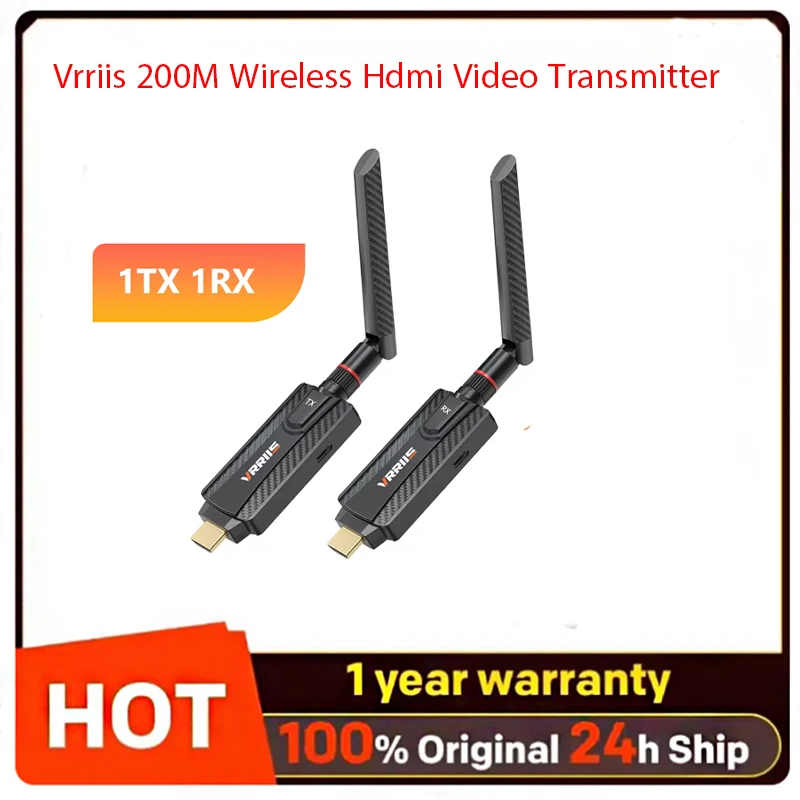 Vrriis 200M Wireless Hdmi Video Transmitter and Receiver 5G Mini Extender TV Stick for Conference, Office, Projector and Home Ca
Vrriis 200M Wireless Hdmi Video Transmitter and Receiver 5G Mini Extender TV Stick for Conference, Office, Projector and Home Ca