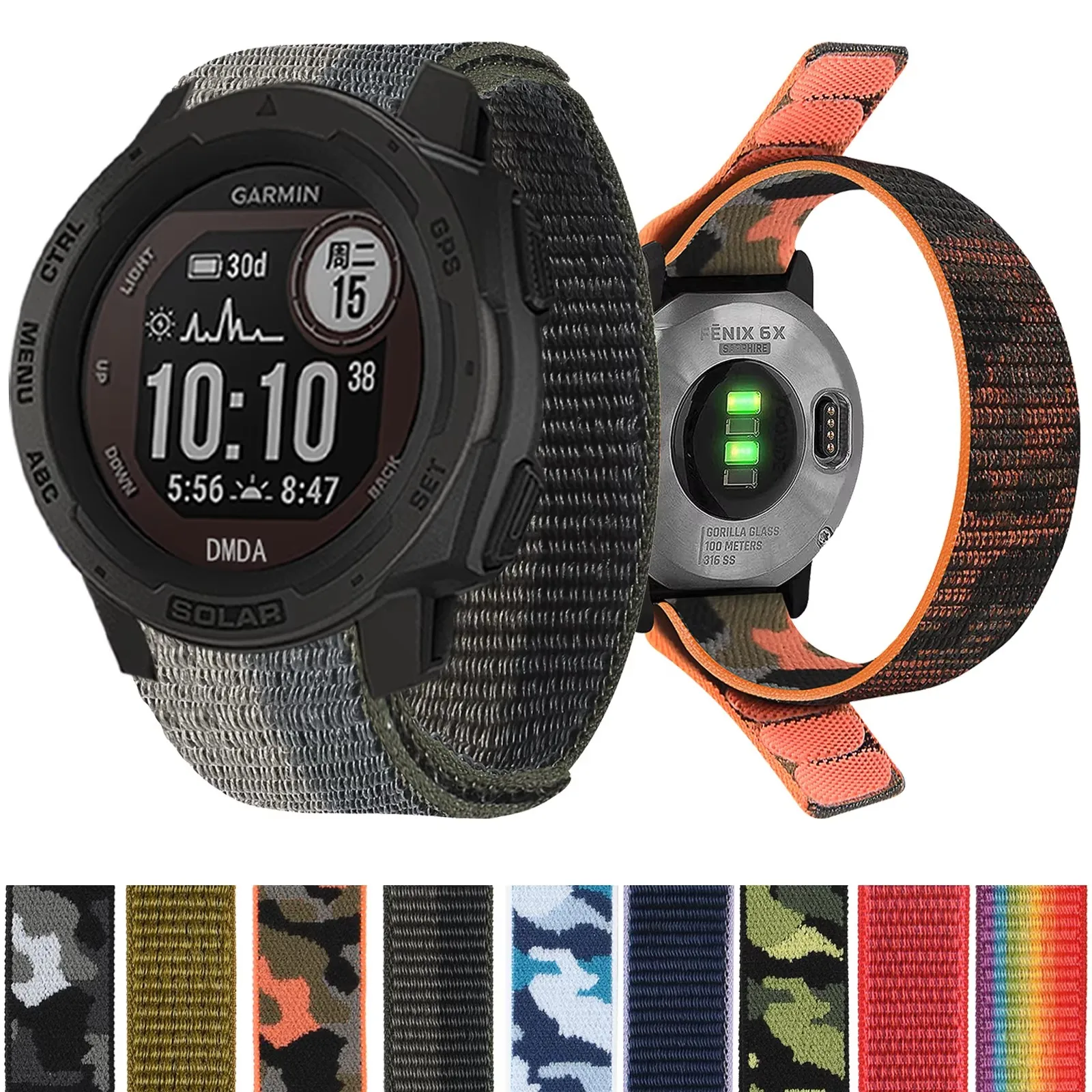 26mm 22mm Hook & Loop Nylon Strap For Garmin Forerunner instinct 2 45mm 955 965 745 945 LTE S62 S60 Band Bracelet Wristbands
26mm 22mm Hook & Loop Nylon Strap For Garmin Forerunner instinct 2 45mm 955 965 745 945 LTE S62 S60 Band Bracelet Wristbands
