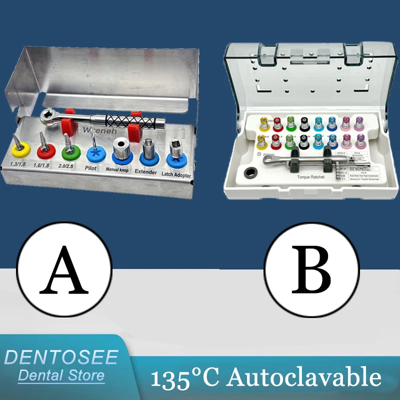 Dental Implant Torque Wrench Kit Universal, Ratchet Screwdriver for Implant Prosthetic Surgery & Repair Tools
Dental Implant Torque Wrench Kit Universal, Ratchet Screwdriver for Implant Prosthetic Surgery & Repair Tools