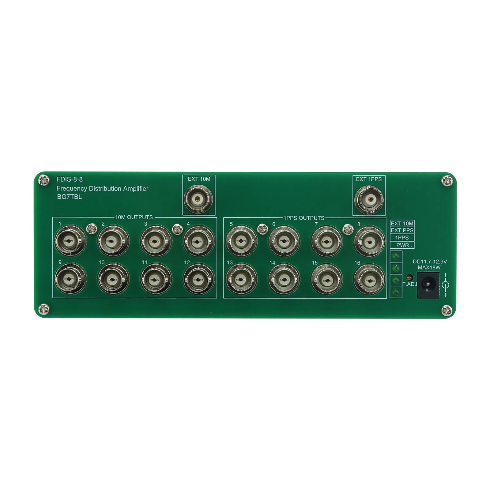 GOOD FDIS-8-8 10M 1PPS(5Vpp) 8+8 Channels Clock Distributor CDA2990 Pulse Splitter Frequency Distribution Amplifier (BNC Port)
GOOD FDIS-8-8 10M 1PPS(5Vpp) 8+8 Channels Clock Distributor CDA2990 Pulse Splitter Frequency Distribution Amplifier (BNC Port)