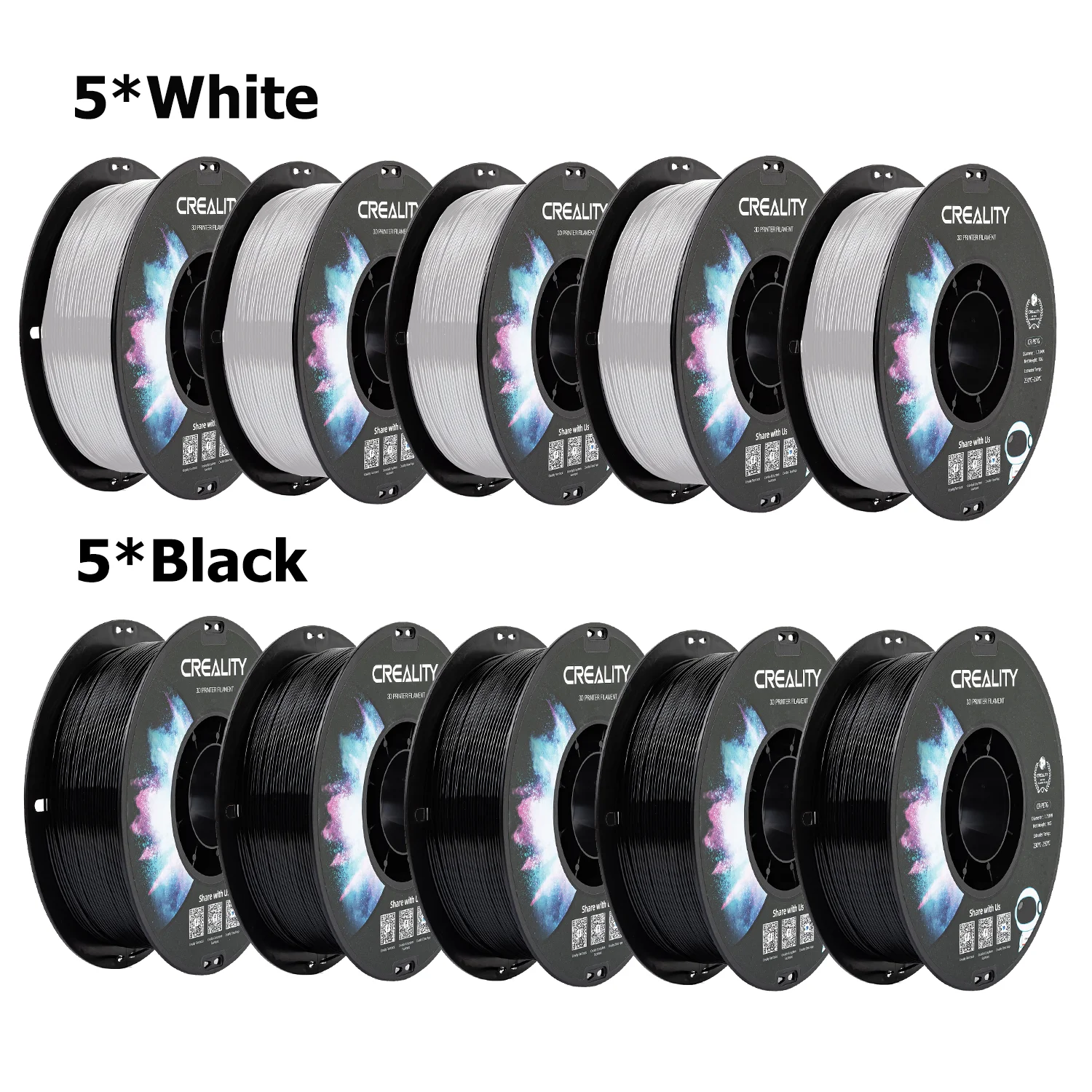 Creality Official PETG 3D Printer Filament 1.75mm 12 rolls Bundle High Precision Strong Toughness Odorless Flow Moistureproof
Creality Official PETG 3D Printer Filament 1.75mm 12 rolls Bundle High Precision Strong Toughness Odorless Flow Moistureproof