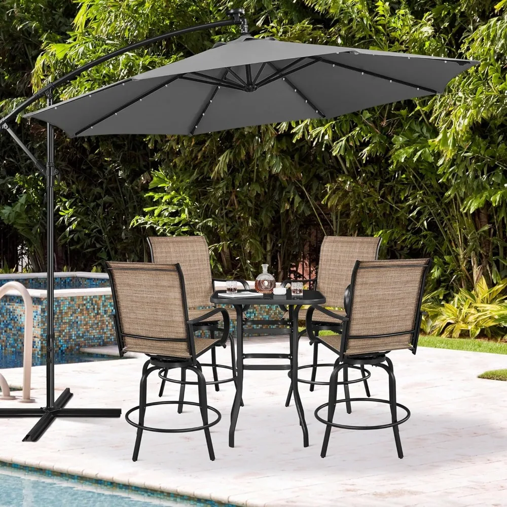 Patio Swivel Barstools Outdoor Chairs Set of 4, High Bistro Stools Outdoor Furniture, All-Weather Patio Stools, Customized
Patio Swivel Barstools Outdoor Chairs Set of 4, High Bistro Stools Outdoor Furniture, All-Weather Patio Stools, Customized
