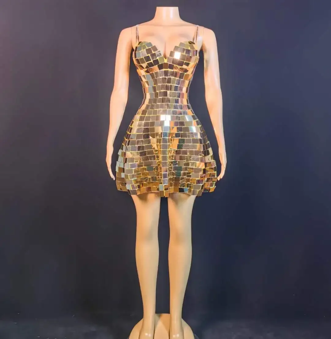 Women Gold Stunning Sexy Stage Sequins Dress Birthday Nightclub Party Evening Performance Carnival Singer Outfit
Women Gold Stunning Sexy Stage Sequins Dress Birthday Nightclub Party Evening Performance Carnival Singer Outfit