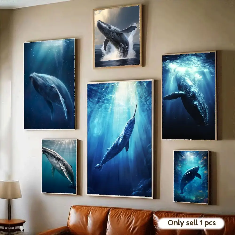 Humpback Whale Swimming Poster Waterproof Wall Art Sticker for Home Bar Decoration, Self-Adhesive Room Wall Decor Mural
Humpback Whale Swimming Poster Waterproof Wall Art Sticker for Home Bar Decoration, Self-Adhesive Room Wall Decor Mural