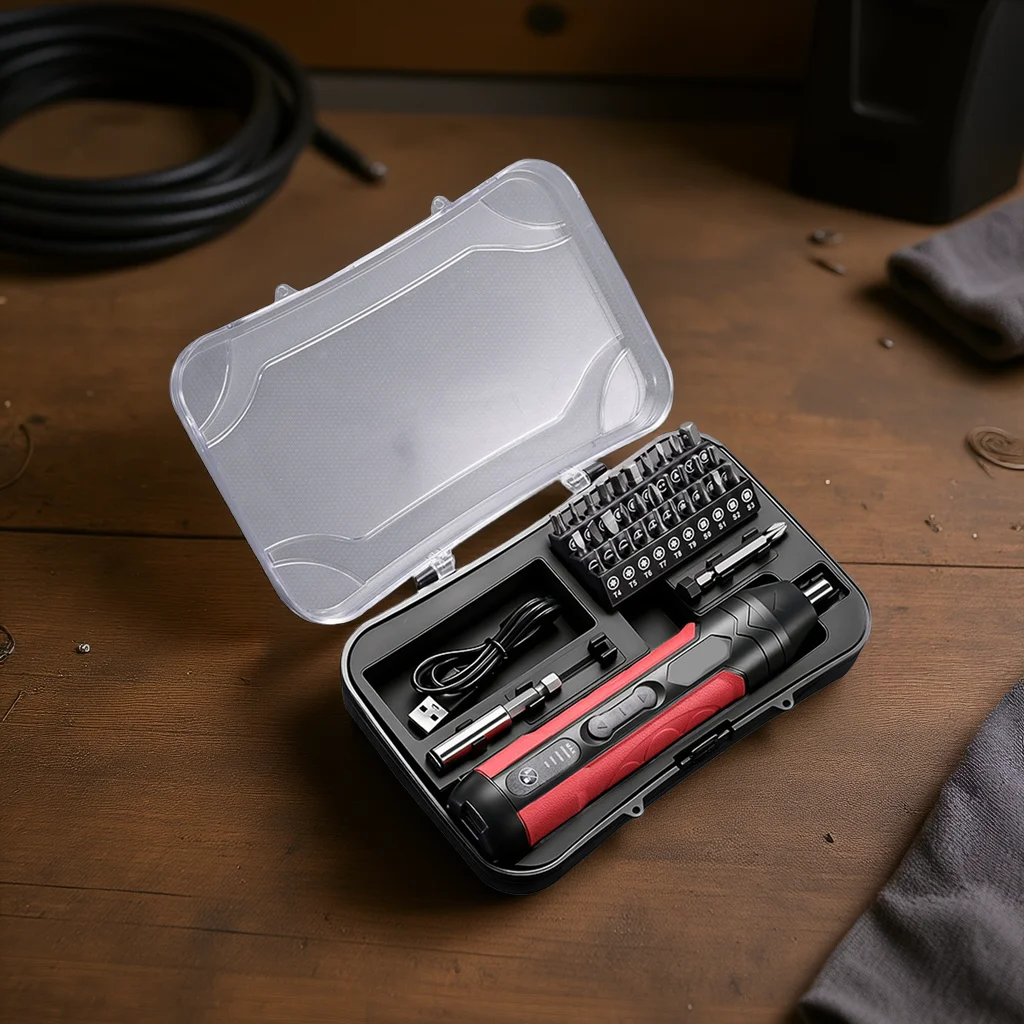 Электрическая отвертка с храповым механизмом 4,2 В, многофункциональный порт зарядки типа C, ремонт аккумулятора, ручной и электрический USB-зарядный момент
Электрическая отвертка с храповым механизмом 4,2 В, многофункциональный порт зарядки типа C, ремонт аккумулятора, ручной и электрический USB-зарядный момент