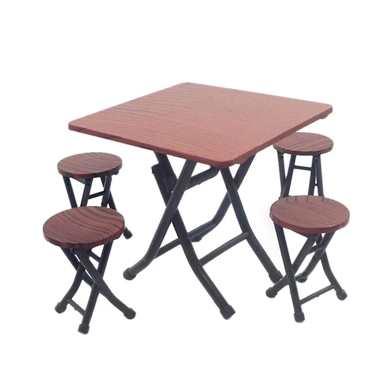 1/12 Dollhouse Miniature Folding Table With 4 Stool Mini Furniture House Decoration Dollhouse Miniature Accessories
1/12 Dollhouse Miniature Folding Table With 4 Stool Mini Furniture House Decoration Dollhouse Miniature Accessories