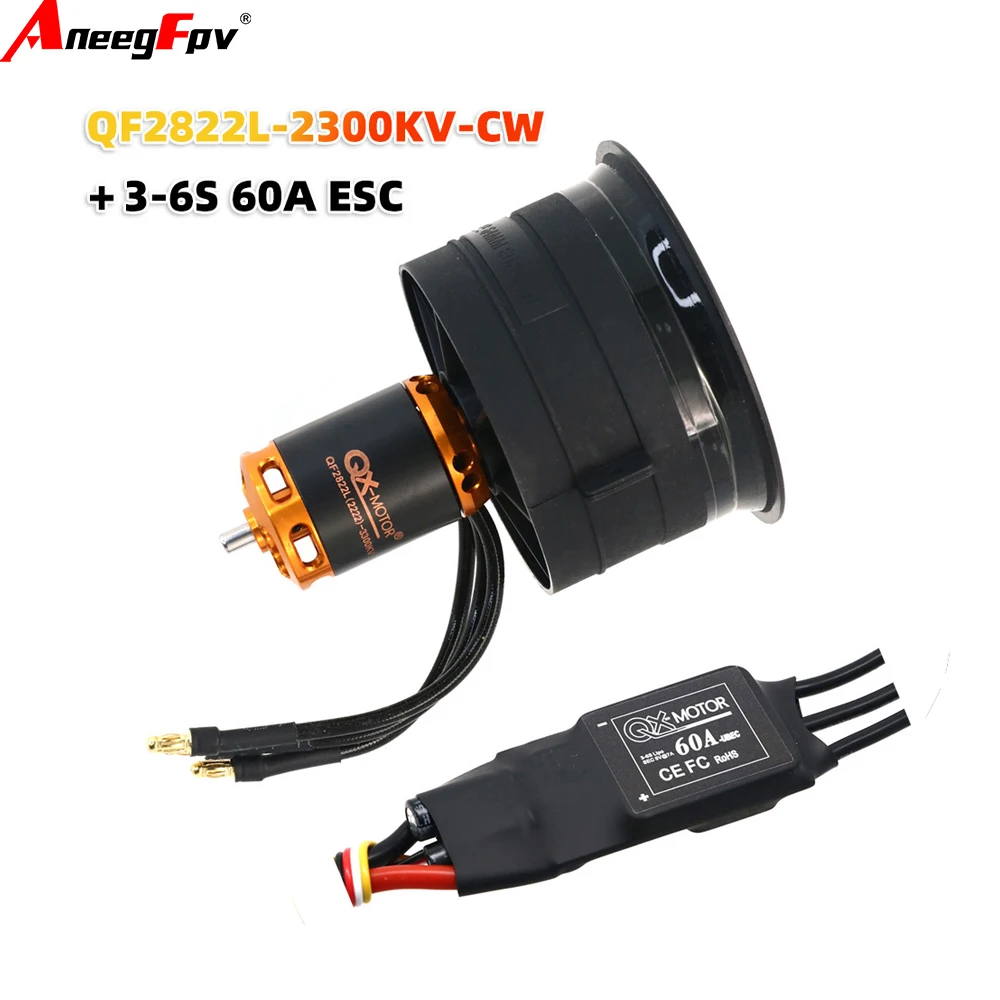 QX-MOTOR QF2822 64mm EDF 2100kv 2300kv 3300kv 4300kv brushless motor 12 blade fan with 60a/80a esc for DIY aircraft
QX-MOTOR QF2822 64mm EDF 2100kv 2300kv 3300kv 4300kv brushless motor 12 blade fan with 60a/80a esc for DIY aircraft