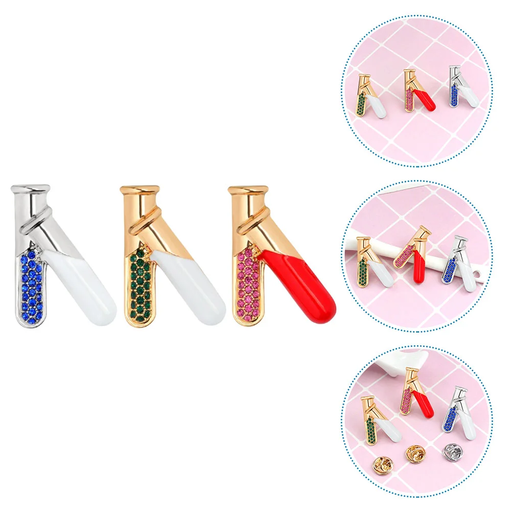 3pcs Test Tube Flasks Pin Alloy Brooches Test Tube Shape Brooches Bag Badge Test Tube Brooch pin for backpacks
3pcs Test Tube Flasks Pin Alloy Brooches Test Tube Shape Brooches Bag Badge Test Tube Brooch pin for backpacks