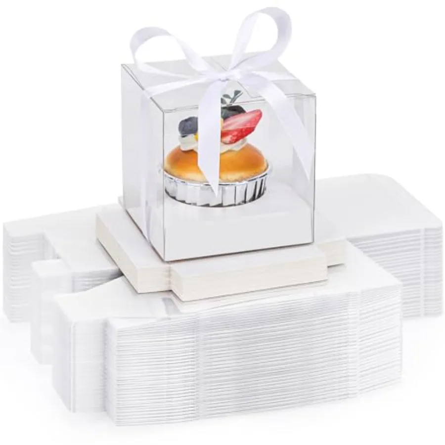Cupcake Boxes 100 Packs 3.5 Inch Individual Clear Dessert Pastry Muffin Cupcake Containers with Inserts and Ribbon Muffins Gift
Cupcake Boxes 100 Packs 3.5 Inch Individual Clear Dessert Pastry Muffin Cupcake Containers with Inserts and Ribbon Muffins Gift