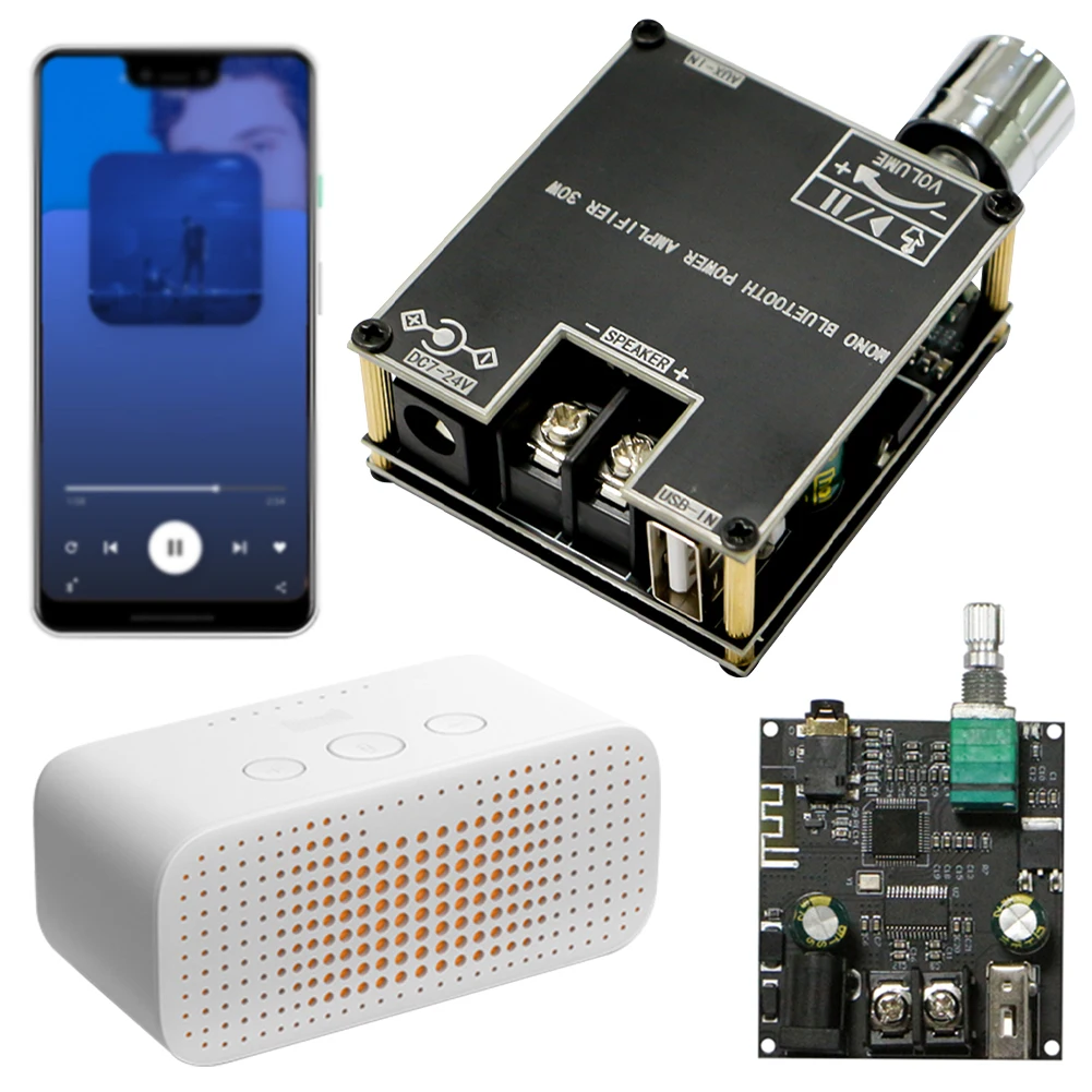 ZK-301B Mono 30W Amplifier Board Support Wireless TWS Bluetooth-Compatible 5.3 Audio AMP Board Mono Audio Power Amplifier Module
ZK-301B Mono 30W Amplifier Board Support Wireless TWS Bluetooth-Compatible 5.3 Audio AMP Board Mono Audio Power Amplifier Module