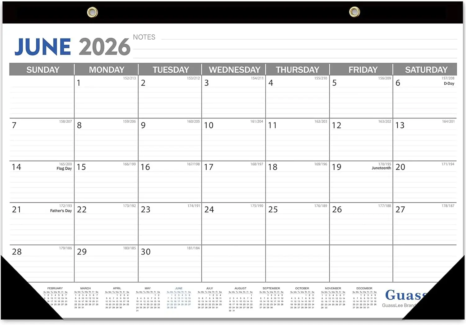 19-Month Desk Calendar Jun. 2026-Dec. 2027, 17" x 11.5" Monthly Planner with Julian Dates, Large Writing Blocks for Home Office School
19-Month Desk Calendar Jun. 2026-Dec. 2027, 17" x 11.5" Monthly Planner with Julian Dates, Large Writing Blocks for Home Office School