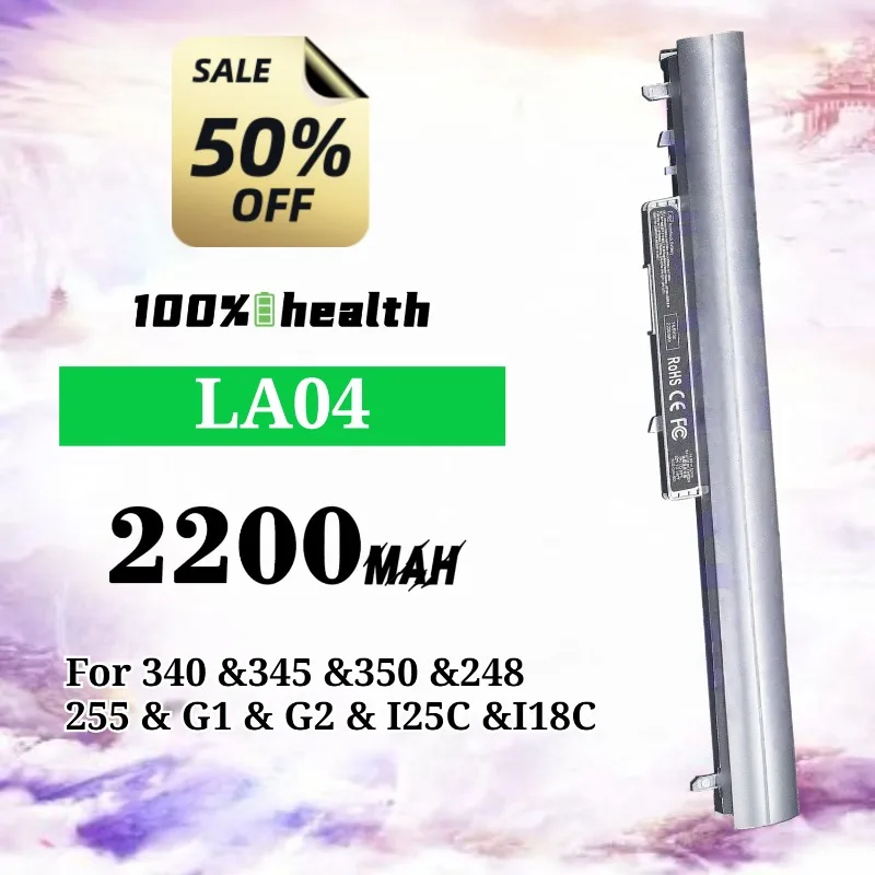 LA04 2200mAh Laptop Batteries for HP 340/345/350/248/255 G1/G2 Lithium Rechargeable Battery
LA04 2200mAh Laptop Batteries for HP 340/345/350/248/255 G1/G2 Lithium Rechargeable Battery