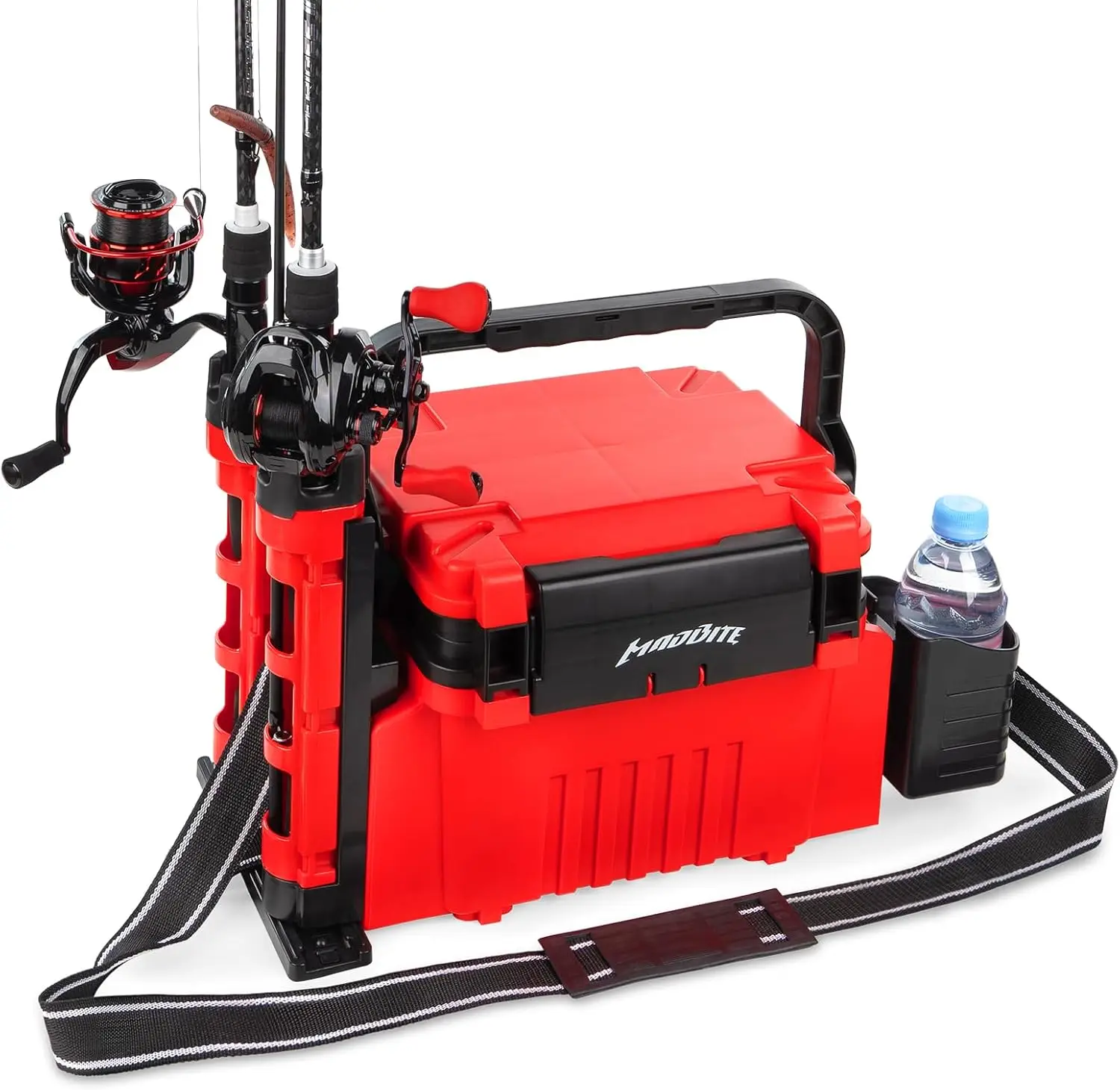 Портативный рыболовный ящик для снастей с регулируемым держателем для удочек, подстаканником и съемными разделителями для хранения приманок и снаряжения
Портативный рыболовный ящик для снастей с регулируемым держателем для удочек, подстаканником и съемными разделителями для хранения приманок и снаряжения