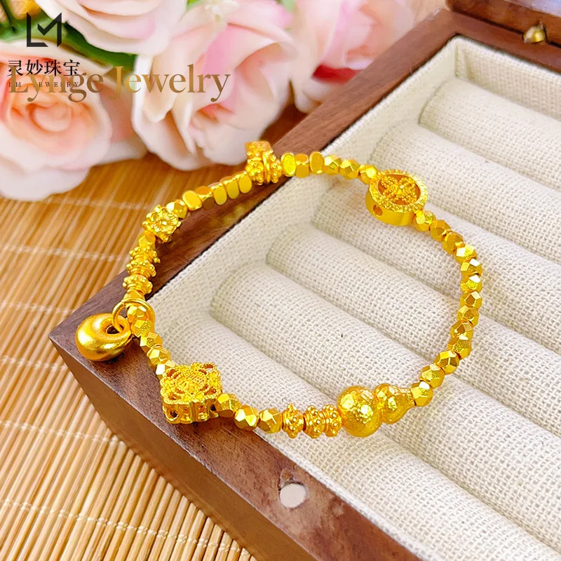 Lynge Jewelry 9999 24K real gold bouncing beads, flashing gold lump bracelet, broken gold bracelet as a gift for girlfriend
Lynge Jewelry 9999 24K real gold bouncing beads, flashing gold lump bracelet, broken gold bracelet as a gift for girlfriend