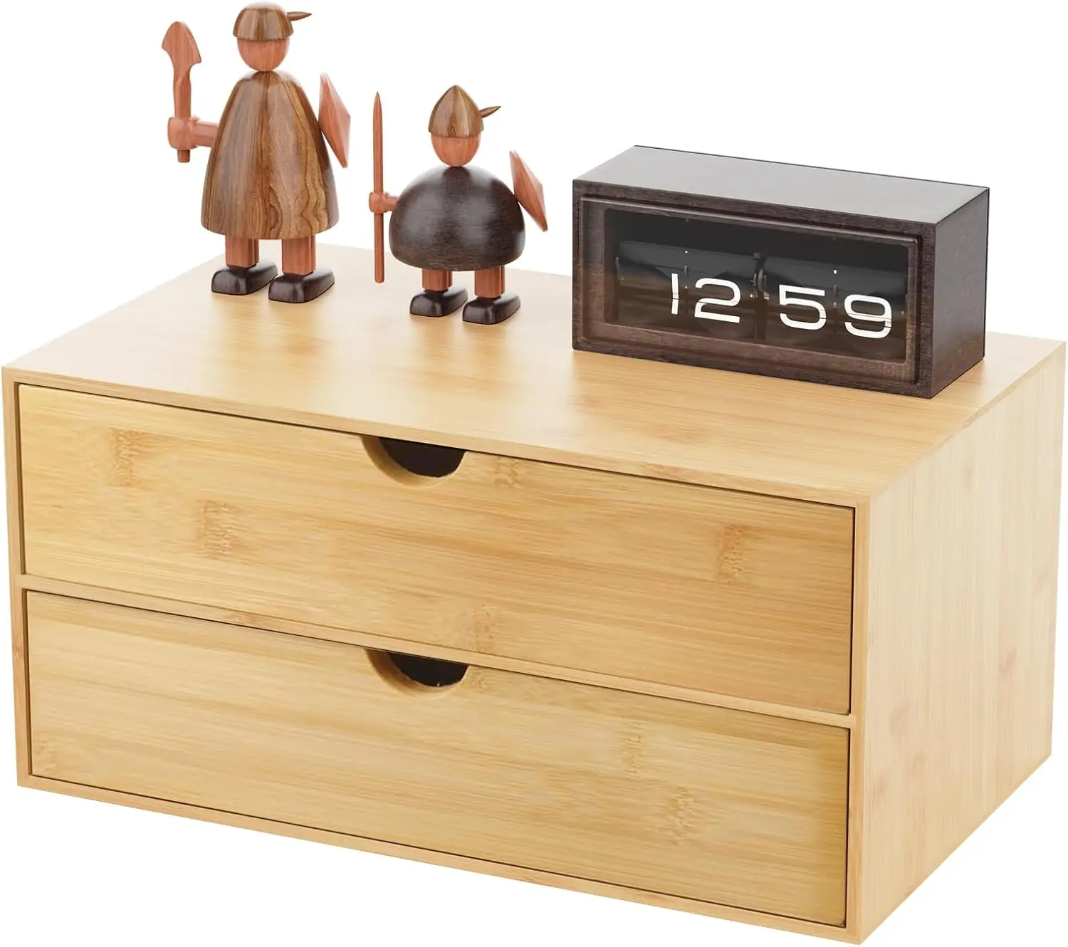 Bamboo Desk Organizer with 2 Drawers, Wooden Countertop Storage Box for Office & Home, No Assembly Required
Bamboo Desk Organizer with 2 Drawers, Wooden Countertop Storage Box for Office & Home, No Assembly Required