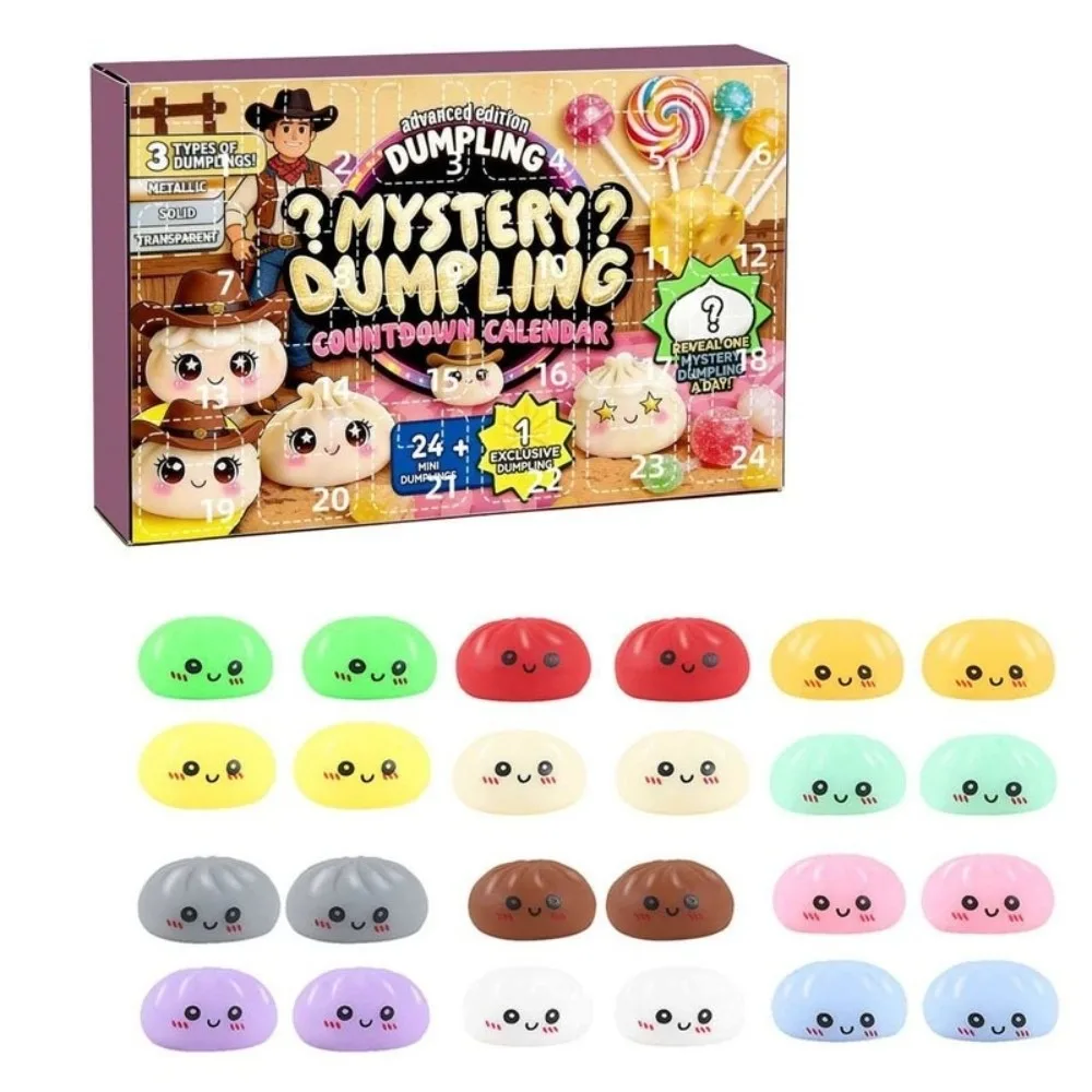 Surprise Sensory Toy Surprise Dumpling Xiaolongbao Stress Relief Squeeze Toy Set Glue Countdown Calendar 24 Day Christmas Gift
Surprise Sensory Toy Surprise Dumpling Xiaolongbao Stress Relief Squeeze Toy Set Glue Countdown Calendar 24 Day Christmas Gift