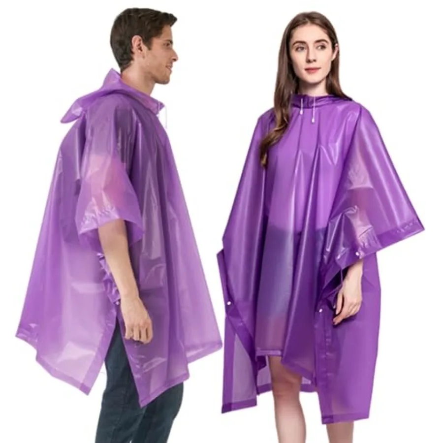 Rain Ponchos for Adults 2 Pack,Reusable EVA Rain Poncho Portable Rain Coats for Men and Women Waterproof with Hood
Rain Ponchos for Adults 2 Pack,Reusable EVA Rain Poncho Portable Rain Coats for Men and Women Waterproof with Hood