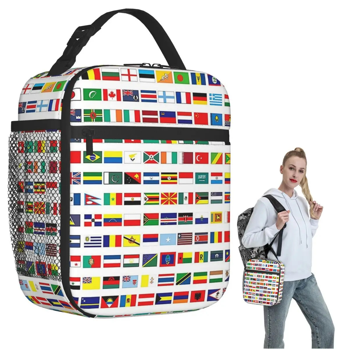 Flags Of The World Insulated Lunch Bag for Women Kids Portable Food Boxes Thermal Lunch Box Tote
Flags Of The World Insulated Lunch Bag for Women Kids Portable Food Boxes Thermal Lunch Box Tote
