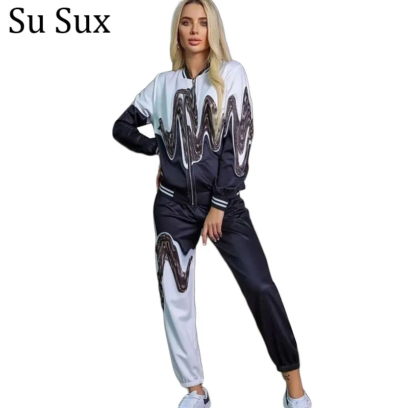 Two Piece Sets Casual Tracksuit Women Print Zipper Jacket Coat Pants Suit Outfits Female Sweatshirts Autumn Winter Tracksuits
Two Piece Sets Casual Tracksuit Women Print Zipper Jacket Coat Pants Suit Outfits Female Sweatshirts Autumn Winter Tracksuits
