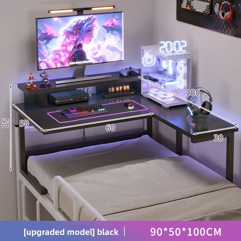 New model Bed computer desk, simple suspended bedside shelf in college dormitory, corner game e-sports office desk
New model Bed computer desk, simple suspended bedside shelf in college dormitory, corner game e-sports office desk