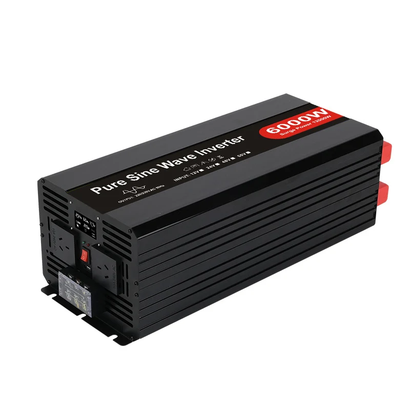 DC 12V 24v 48V to AC 110V 120V 220V230V Pure Sine Wave Inverter Rated Power 6000W peak Power 12000W Power converter 6KW
DC 12V 24v 48V to AC 110V 120V 220V230V Pure Sine Wave Inverter Rated Power 6000W peak Power 12000W Power converter 6KW