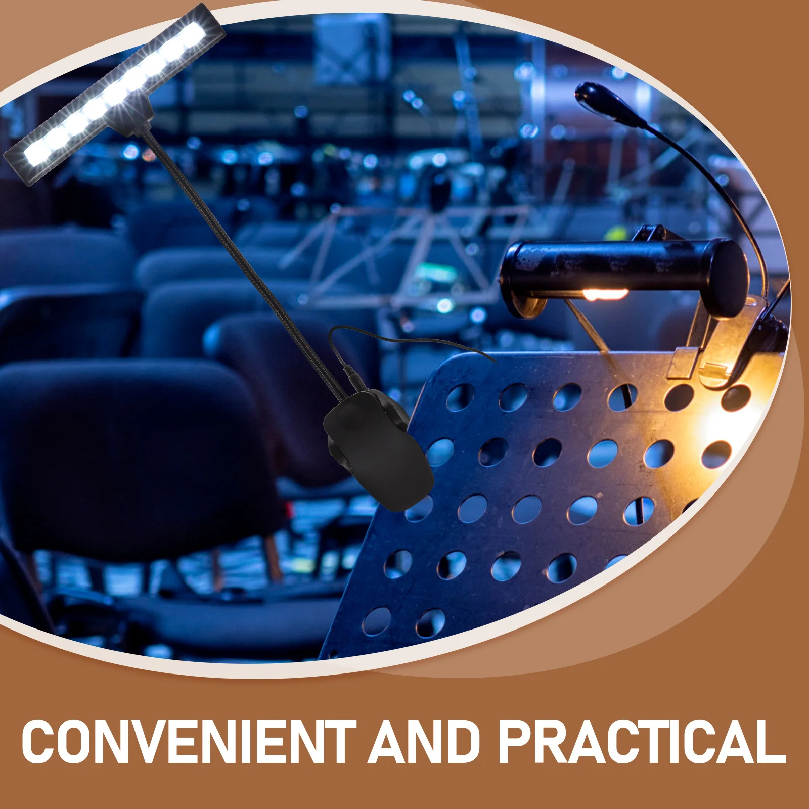 9 LED Music Stand Lamp Non Heating Energy Saving Clip on Light for Music Stands Computer Tables Bedtime Reading Black
9 LED Music Stand Lamp Non Heating Energy Saving Clip on Light for Music Stands Computer Tables Bedtime Reading Black