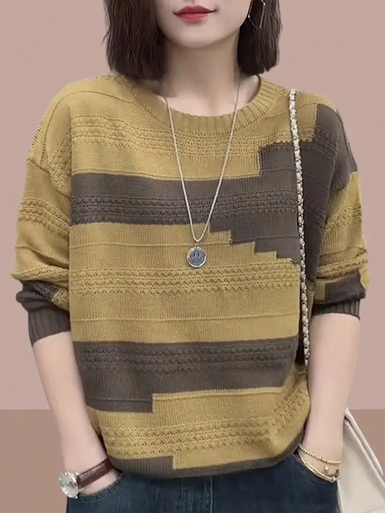 Faionable Knitted Sweater Long Sve Women's Sle Autumn Winter New Arrival plus Size Comfortable Korean Version round Ne
Faionable Knitted Sweater Long Sve Women's Sle Autumn Winter New Arrival plus Size Comfortable Korean Version round Ne