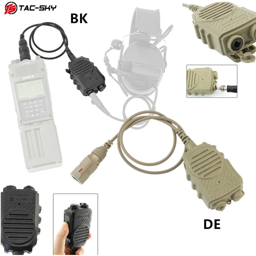 TAC-SKY Tactical Mic Speaker 6-pin PTT Adapter for 7.00mm Military Shooting Headset and 3.5mm Plug In-Ear Headset for PRC152/163
TAC-SKY Tactical Mic Speaker 6-pin PTT Adapter for 7.00mm Military Shooting Headset and 3.5mm Plug In-Ear Headset for PRC152/163