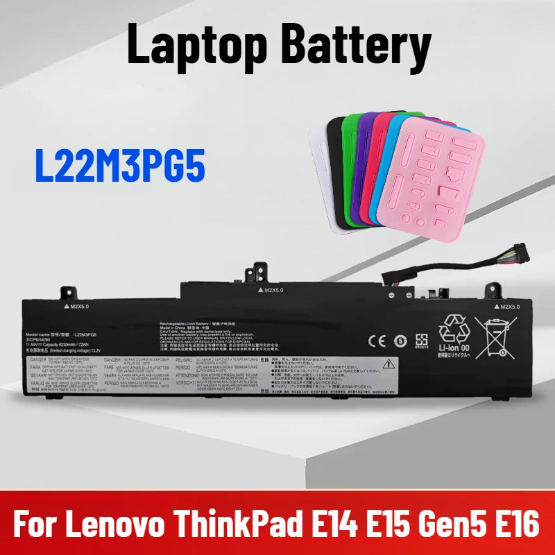 New Replacement Laptop Battery for Lenovo ThinkPad E14 E15 Gen5 E16 Gen1 L22M3PG5
New Replacement Laptop Battery for Lenovo ThinkPad E14 E15 Gen5 E16 Gen1 L22M3PG5