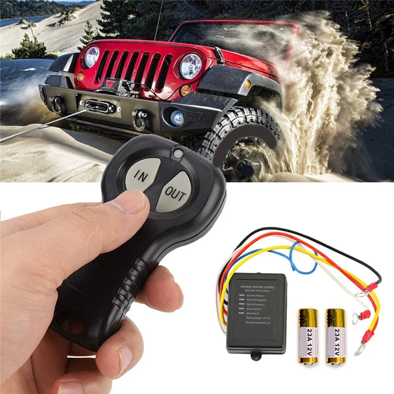 Handset Switch Controller Wireless 12V/24V Electric Winch Remote Control Switch Kit For Jeep ATV Winch Remote Receiver
Handset Switch Controller Wireless 12V/24V Electric Winch Remote Control Switch Kit For Jeep ATV Winch Remote Receiver