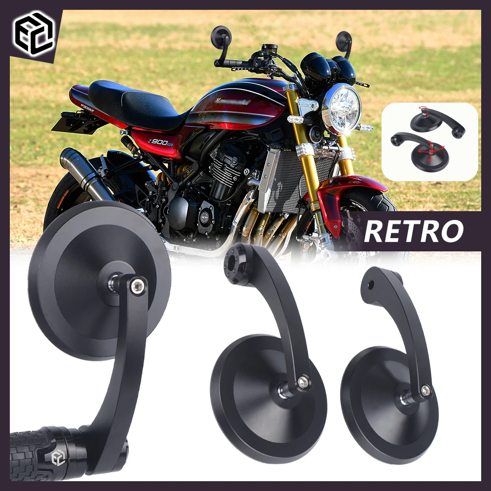 Retro Style Motorcycle Bar End Mirror Rearview Mirror For Kawasaki W800 W230 Eliminator 400 Z900RS Z650RS Motorcycle Accessories
Retro Style Motorcycle Bar End Mirror Rearview Mirror For Kawasaki W800 W230 Eliminator 400 Z900RS Z650RS Motorcycle Accessories