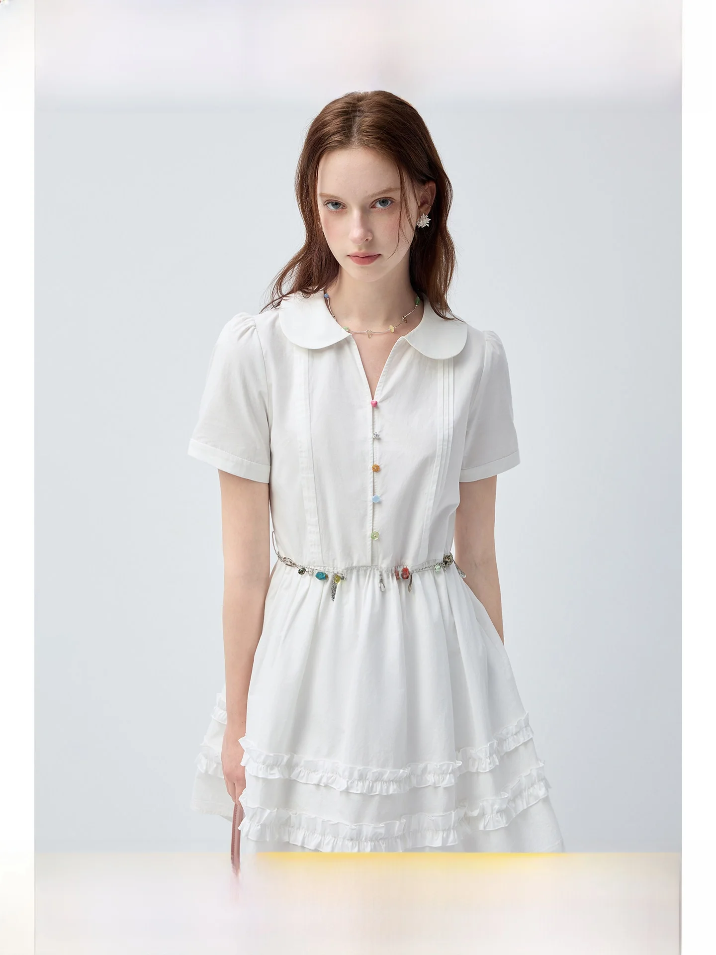 Sweet Style plus Size Women's Dress Doll Collar Short A-Line Skirt Slimming Summer Versatile Clothes for Plump Ladies
Sweet Style plus Size Women's Dress Doll Collar Short A-Line Skirt Slimming Summer Versatile Clothes for Plump Ladies
