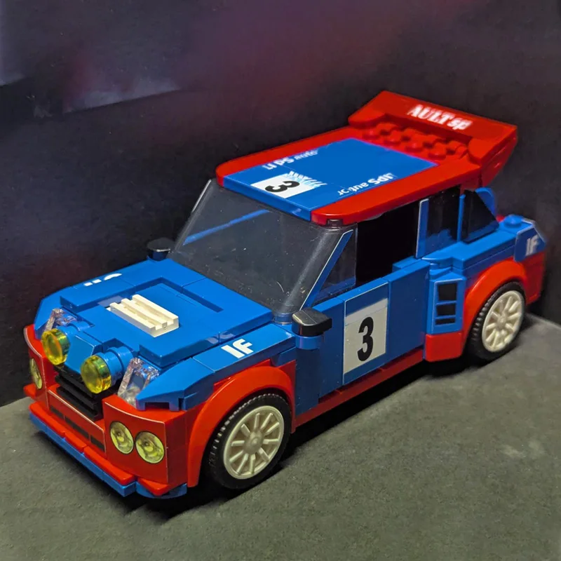 Speed Racing Car Model MOC Building Bricks Rally Racing Modular Technology Gifts Holiday Assemble Children Toys Suit