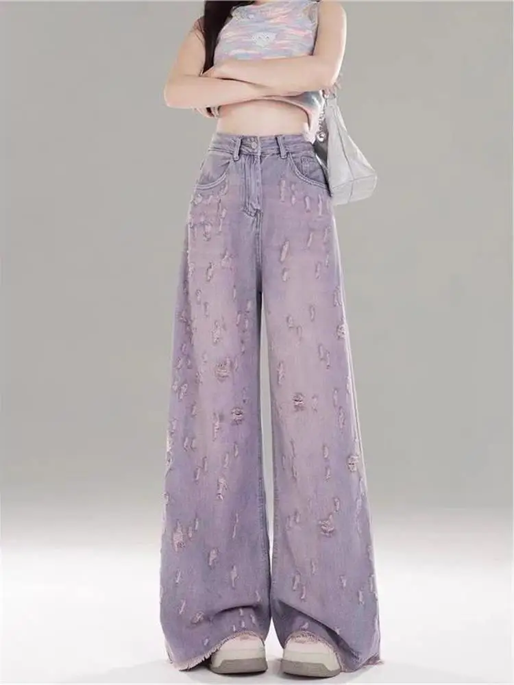 Women Purple Y2k Oversize Jeans Harajuku Wide Leg Denim Trouser Japanese 2000s Style Baggy Jean Long Pants Vintage Clothe
Women Purple Y2k Oversize Jeans Harajuku Wide Leg Denim Trouser Japanese 2000s Style Baggy Jean Long Pants Vintage Clothe