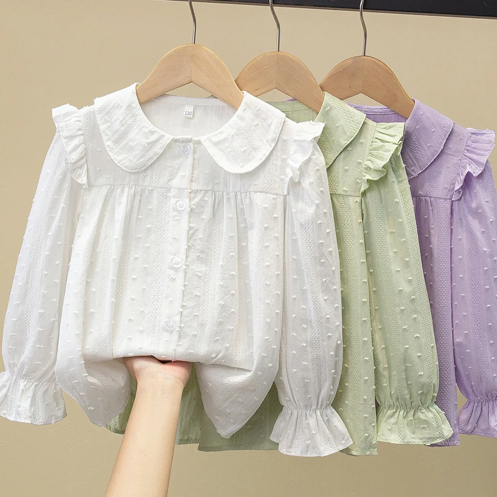 Новая детская блузка для девочек 2026 года, хлопковая рубашка с длинным рукавом, свободный жаккардовый топ на весну-осень
Новая детская блузка для девочек 2026 года, хлопковая рубашка с длинным рукавом, свободный жаккардовый топ на весну-осень